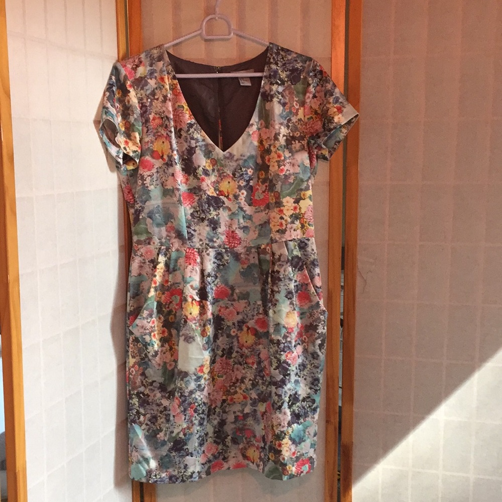 H&M silky floral dress